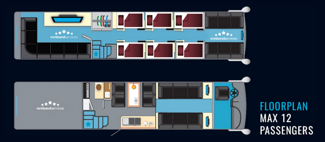 band tour bus layout