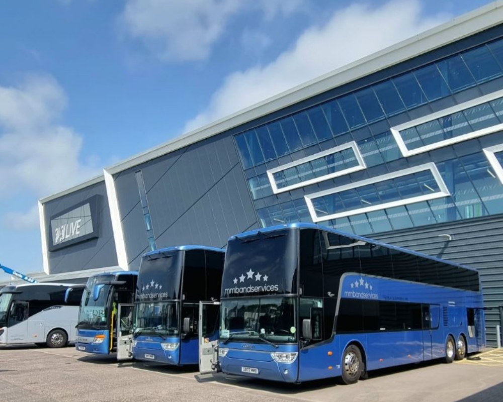 3 of our premium sleeper coaches in a row.