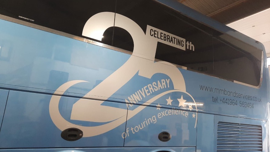 "25th anniversary" on one of our sleeper buses